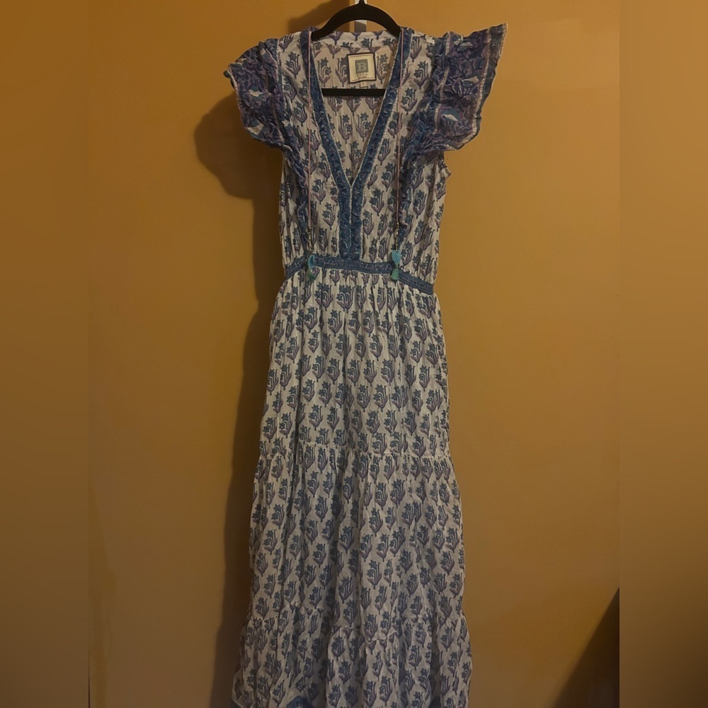 Bell by Alice Bell Viv Maxi Dress woman’s floral ruffle sleeves size S - Picture 7 of 7